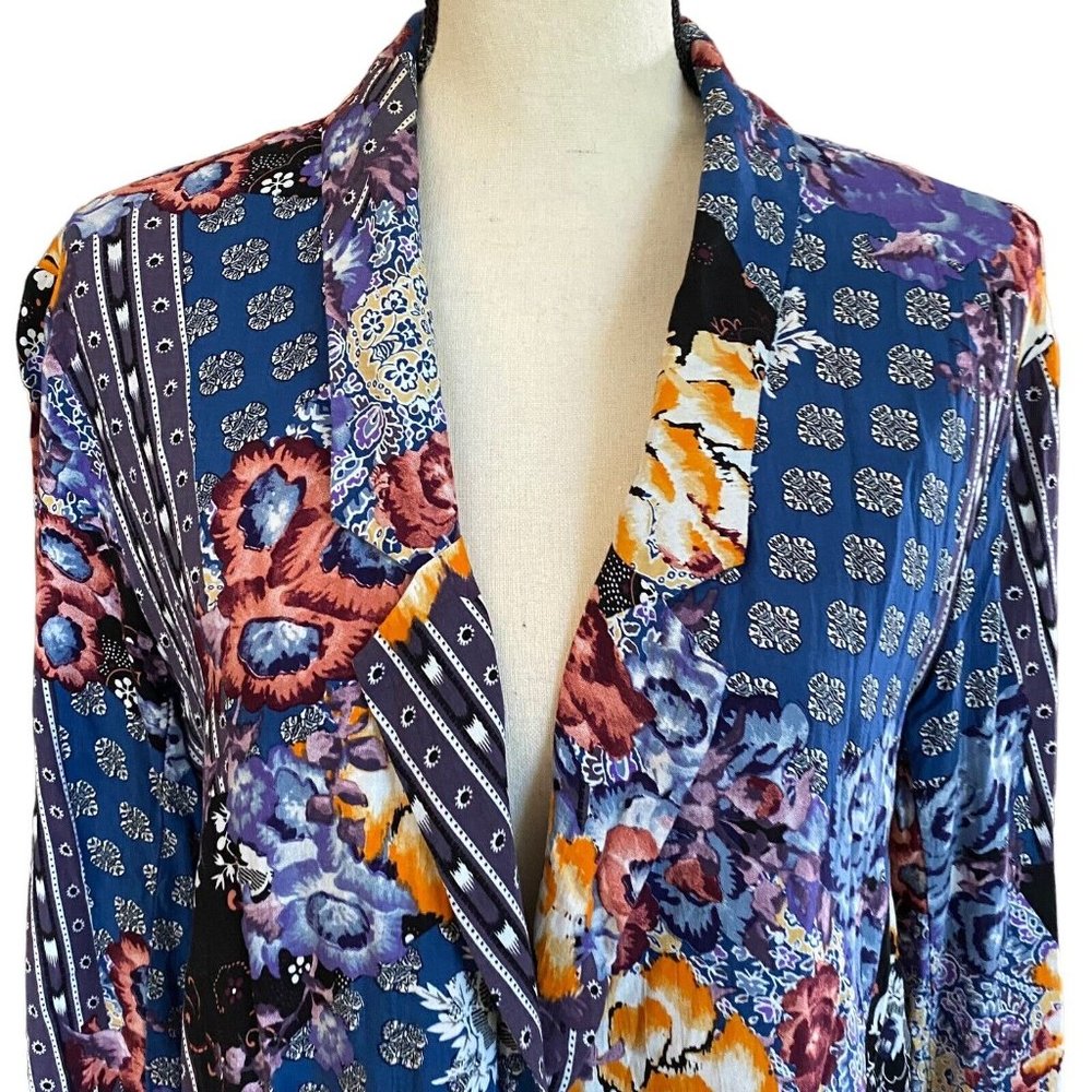 Jaase Women’s Multicolor Boho Patchwork Rayon Jac… - image 4